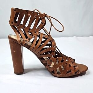 Jessica Simpson Emagine Brown Leather Sandals Size 6